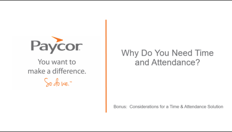 Webinar: Why Do You Need Time and Attendance?