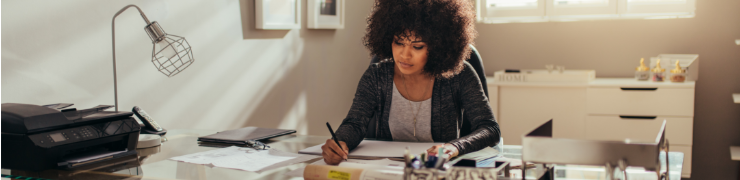 woman designing wellness program
